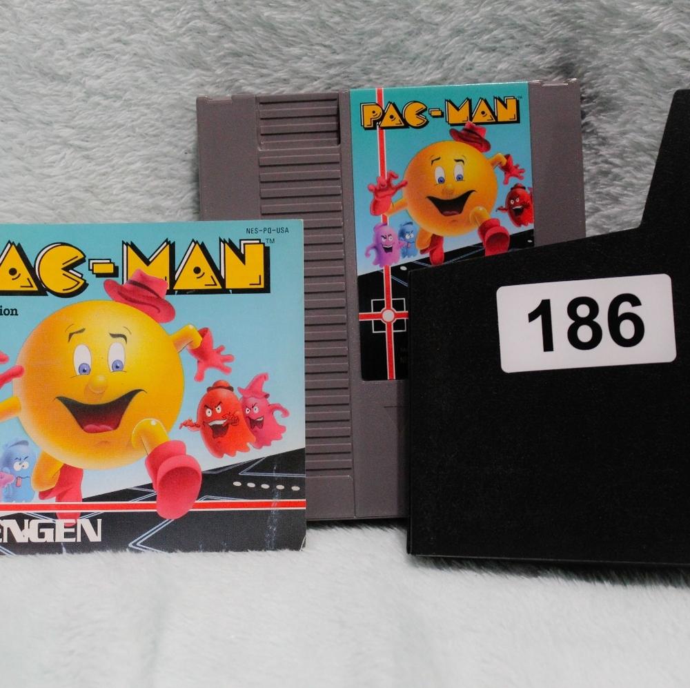 Pac-Man NES Game Cartridge, Case and Manual